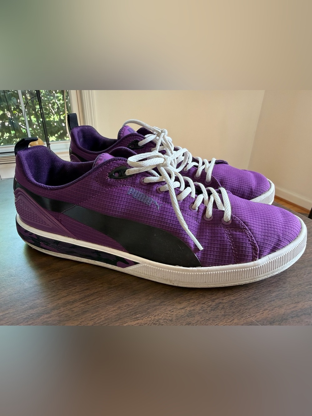 Puma Men’s Purple and Black Lace-Up Sneakers